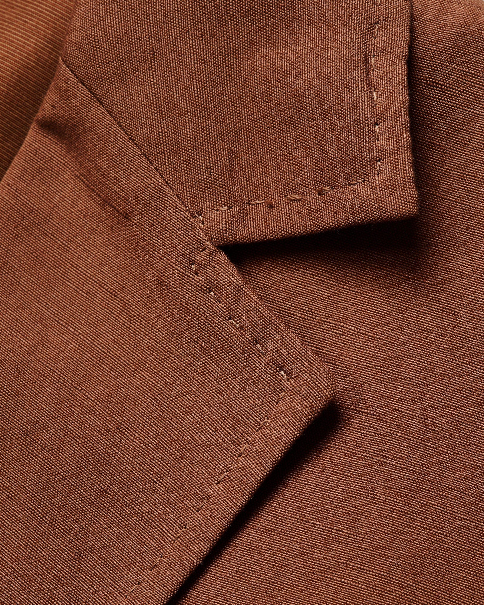 Tailored Fit, Italian Made, Two-Button Unstructured Blazer in Cinnamon Coffee | Cinnamon Coffee