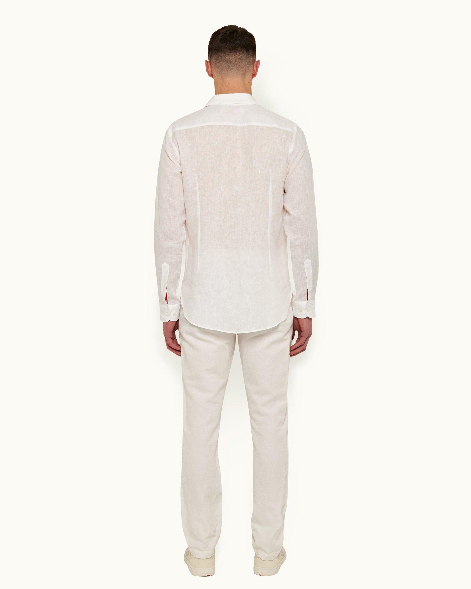 Cloud Classic Collar O.B Stripe Linen Shirt | Cloud