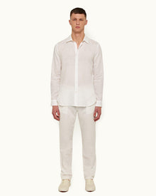 Cloud Classic Collar O.B Stripe Linen Shirt | Cloud