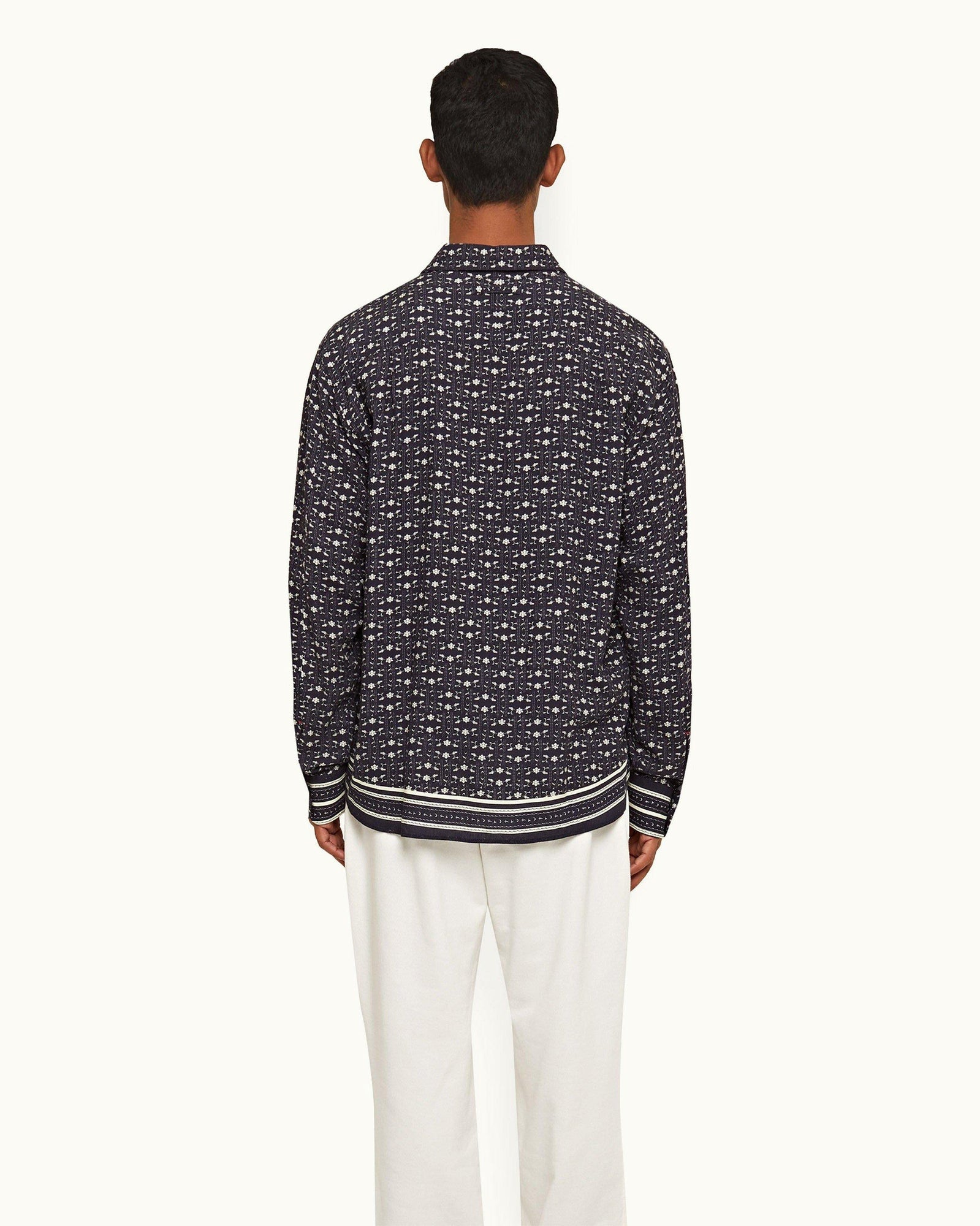 Dark Sapphire/Sea Mist Bandana Relaxed Fit Classic Collar Shirt | Dark Sapphire/Sea Mist