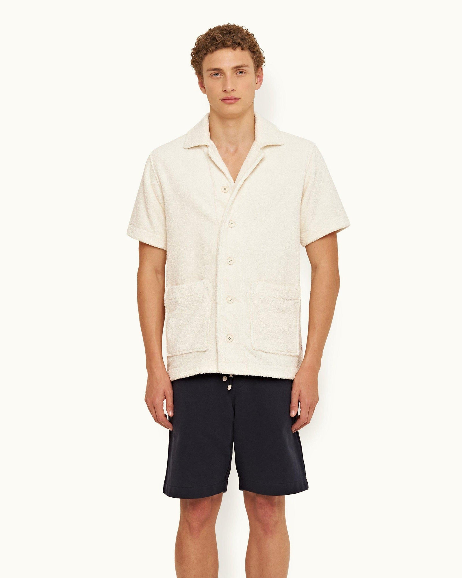 Matchstick Relaxed Fit Lounger Pile Towelling Lounge Shirt | Matchstick