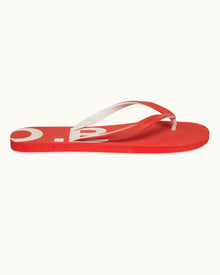 Haston Summer Red O.B Logo Flip Flops | Summer Red