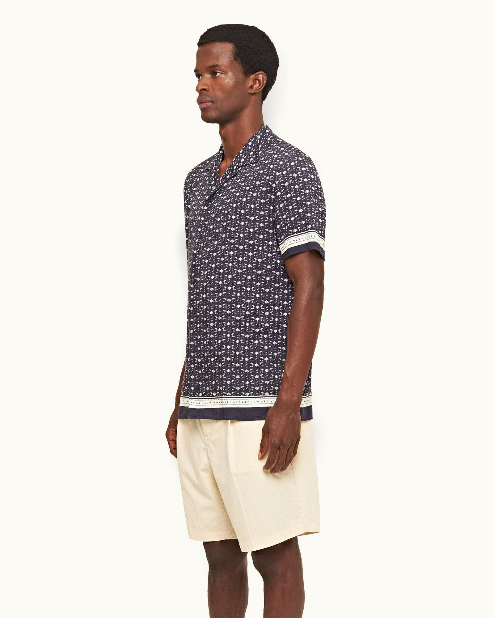 Dark Sapphire/Sea Mist Bandana Capri Collar Shirt | Dark Sapphire/Sea Mist