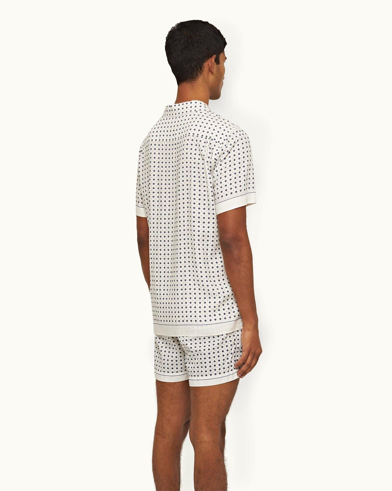 Hibbert Sea Mist Cravat Capri Collar Shirt | Sea Mist