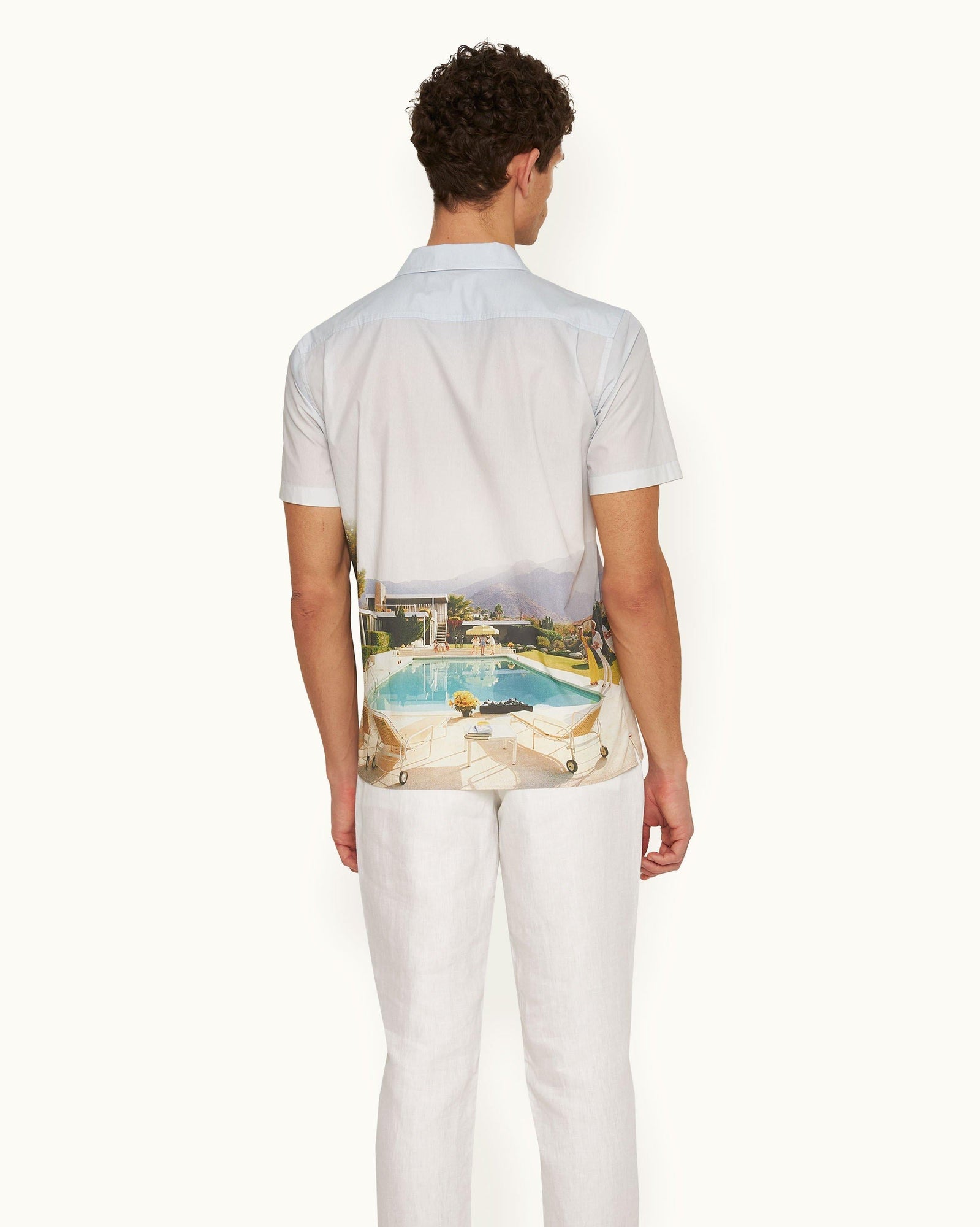 Hibbert Kaufmann Cocktail Photographic Print Classic Fit Capri Collar Shirt | Kaufmann Cocktail