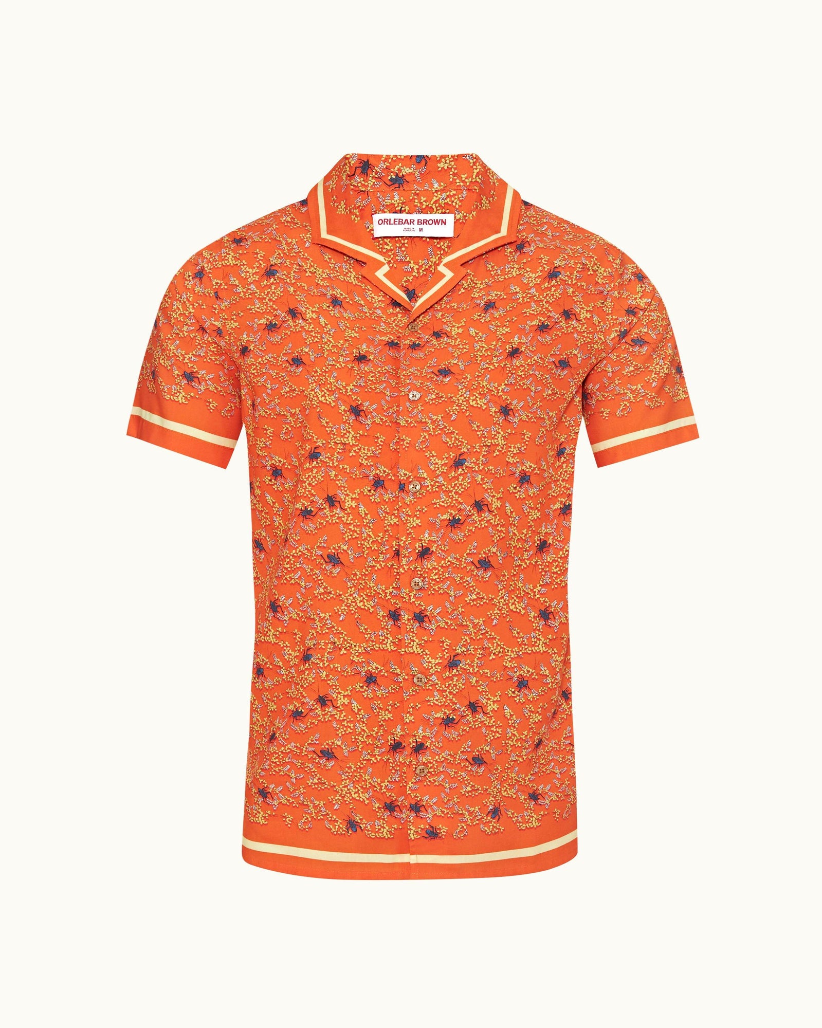 Hibbert Wonder Full Print Classic Fit Capri Collar Shirt in Havana Sun colour | Havana Sun