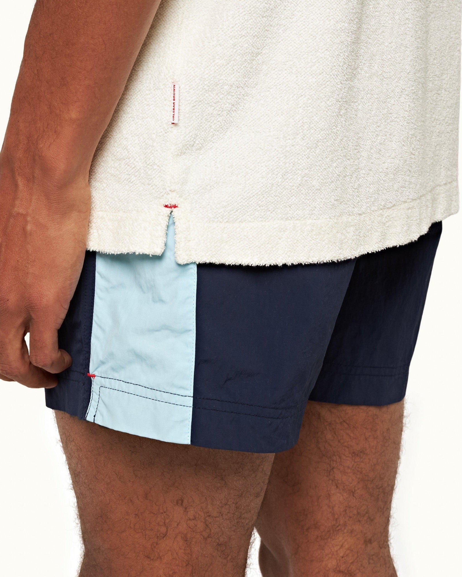 White Sand Relaxed Fit Capri Collar Towelling Shirt | White Sand