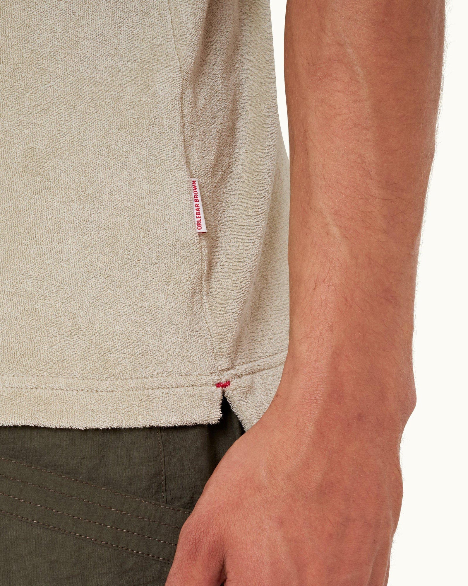 Parched Green Classic Fit Towelling Polo Shirt | Parched Green