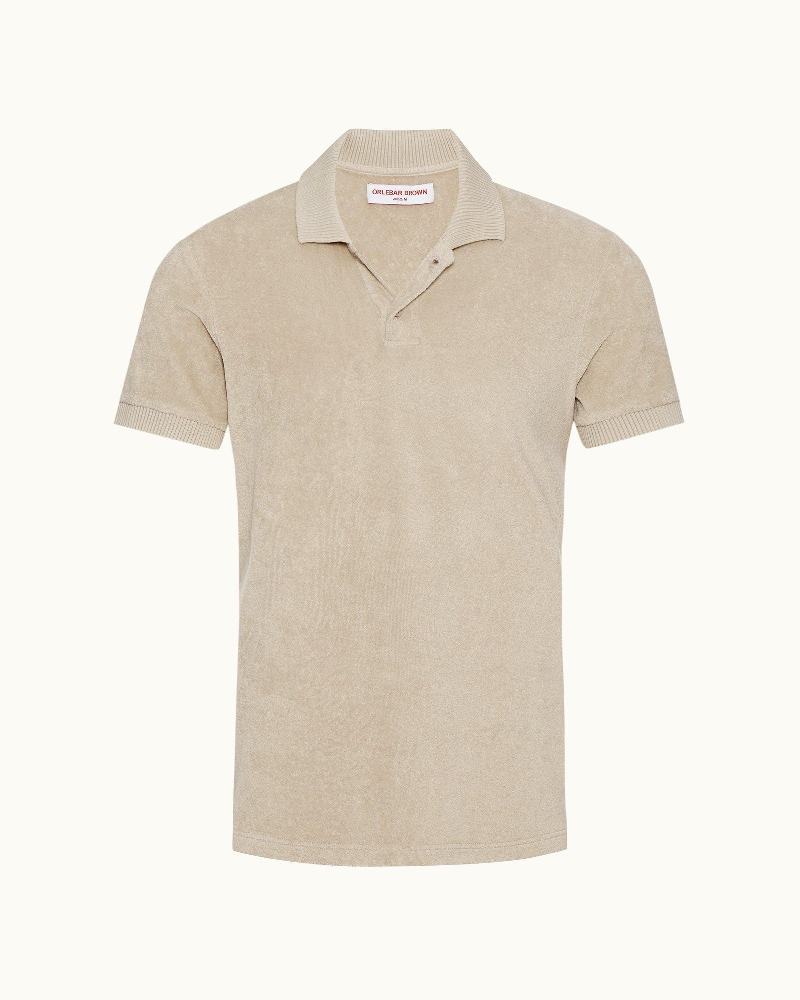 Parched Green Classic Fit Towelling Polo Shirt | Parched Green