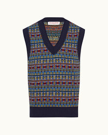 Multi Fair Isle Lambswool Tank Top | Multi