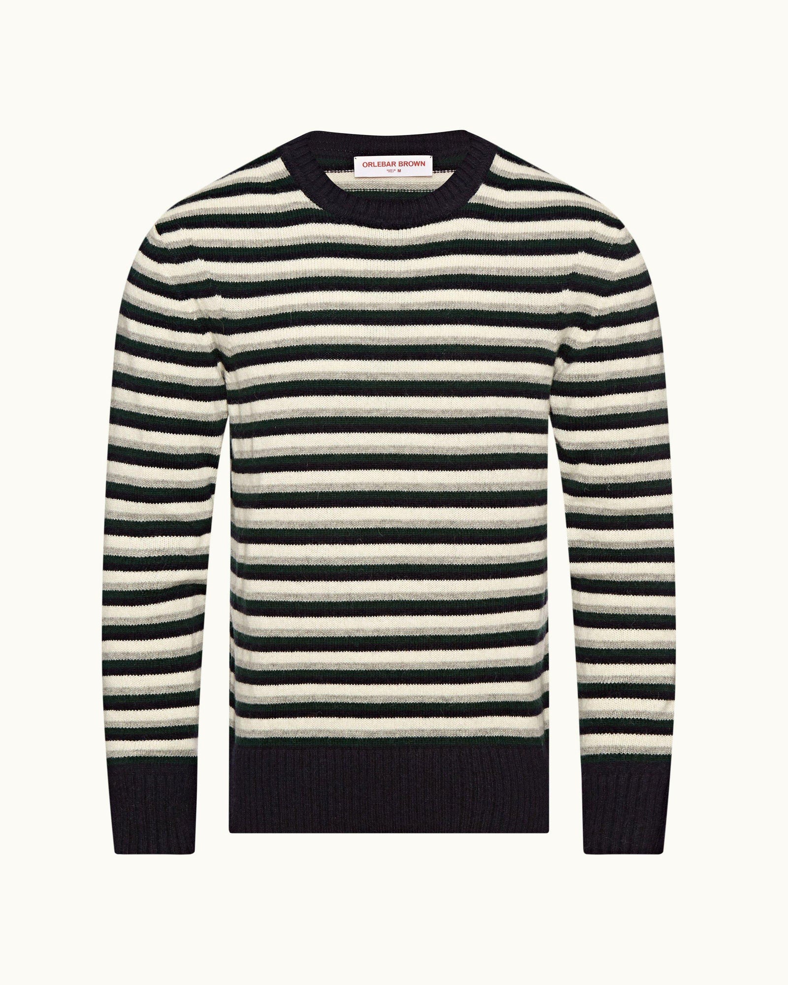 Navy/Multi Stripe Alpaca-Blend Jumper | Navy/Bristlecone Pine/Strata