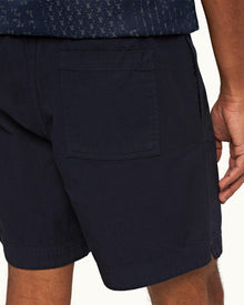 Night Iris Relaxed Fit Drawcord Stretch-Cotton Short | Night Iris