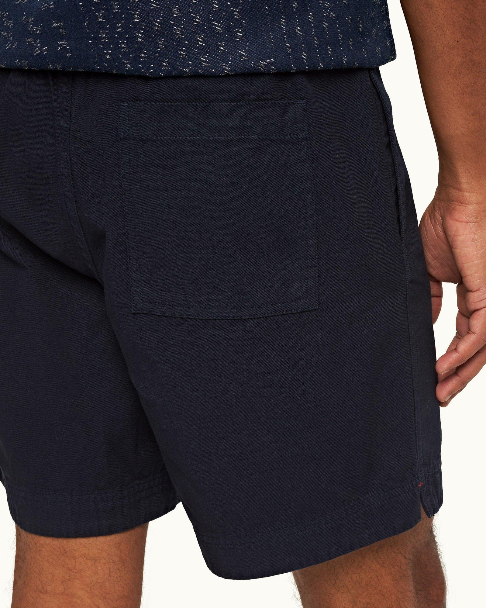 Night Iris Relaxed Fit Drawcord Stretch-Cotton Short | Night Iris