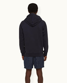 Indigo Solo Pastiche Relaxed Fit Drawcord Denim Jacquard Shorts | Indigo