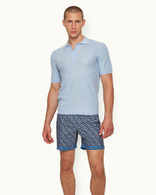 Maranon Dream Classic Fit mercerised Cotton Polo Shirt | Powdered Sky