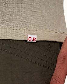 Parched Green Tailored Fit Crew Neck Cashmere T-shirt | Parched Green