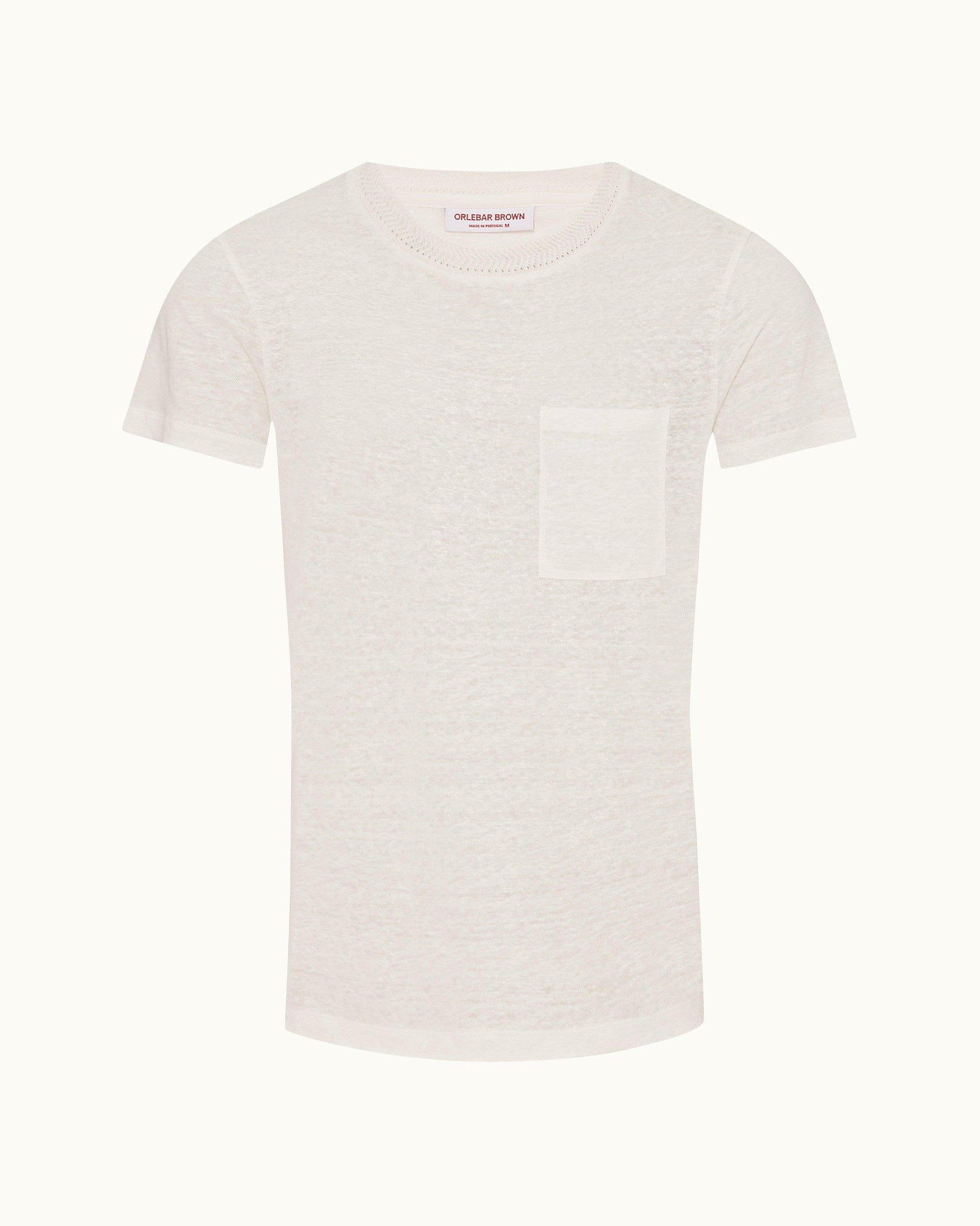 Sea Mist Classic Fit Short-Sleeve Cotton-Linen T-shirt | Sea Mist