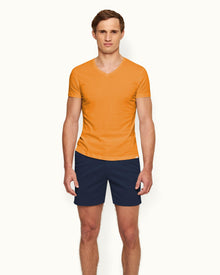 Ob-V Tailored Fit V-neck T-Shirt In Ember | Ember