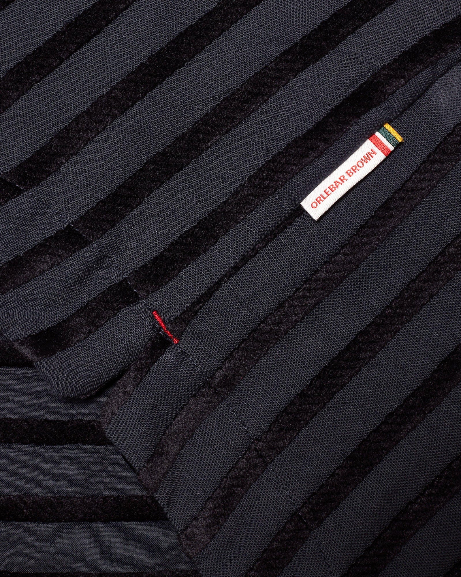 Ridley Tonal Chenille Stripe Relaxed Fit Overhead Shirt In Night Iris Blue | Night Iris