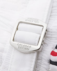 Kids | White Tape Stripe Classic Swim Shorts | White