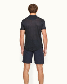 Truffle Tailored Fit Linen Polo Shirt | Truffle