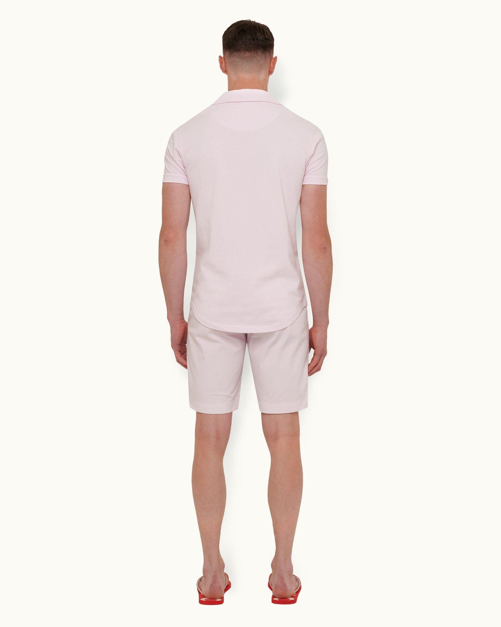 Conch Pink Tailored Fit Cotton Polo Shirt | Conch Pink