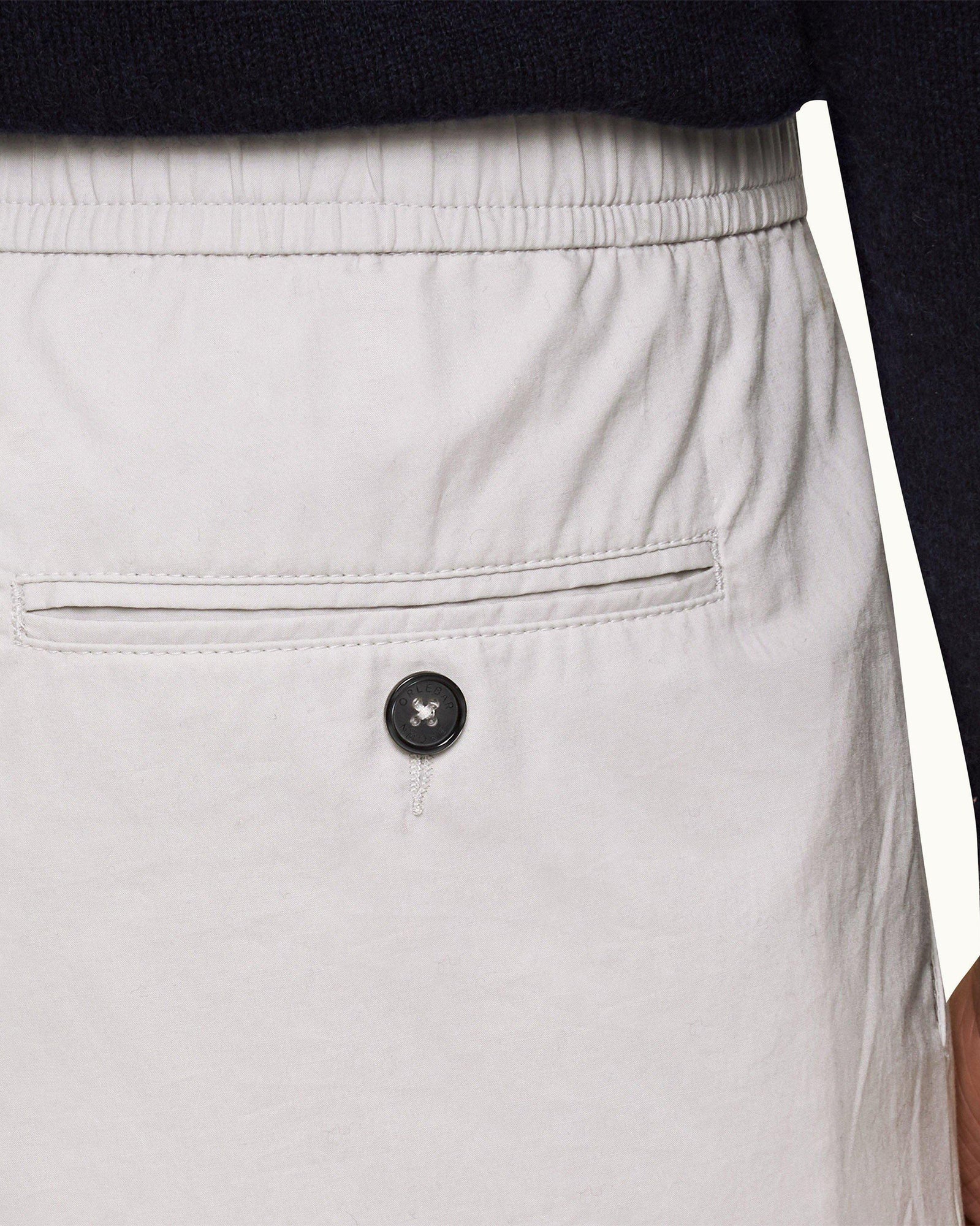 Oyster Grey Tailored Fit Single Pleat Stretch-Cotton Trousers | Oyster Grey