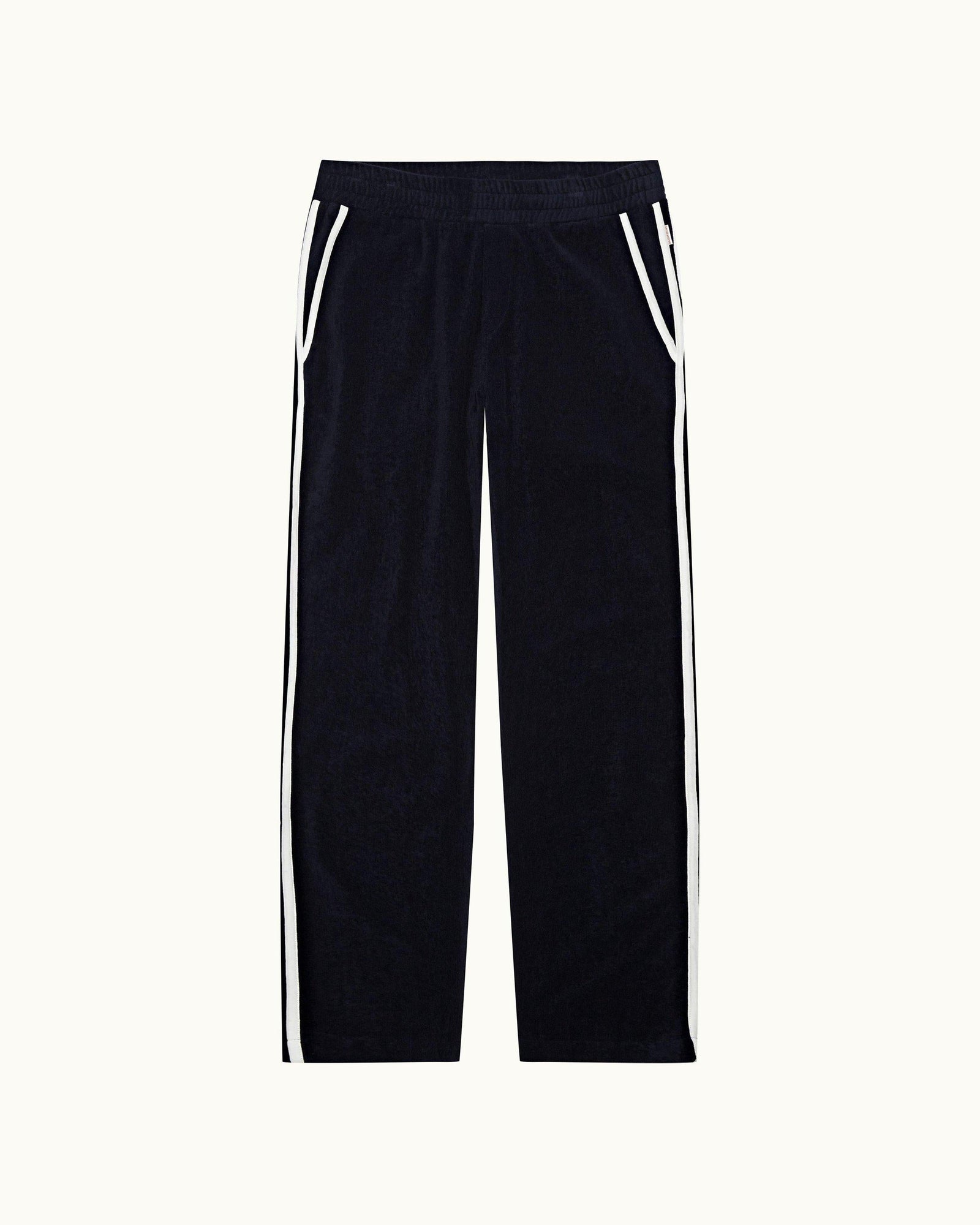 Night Iris Contrast Binding Double-Faced Towelling Sweatpants | Night Iris