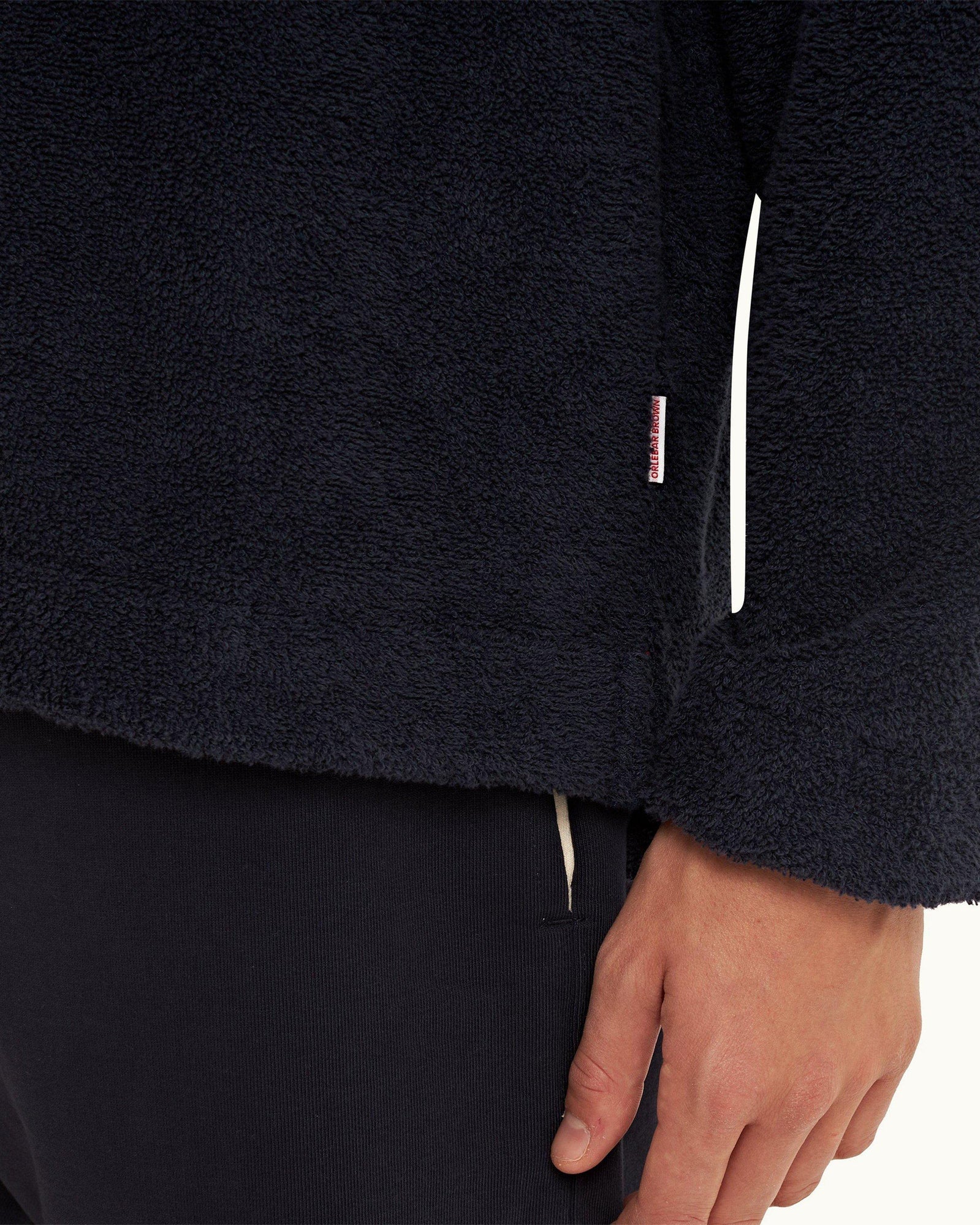 Night Iris Classic Fit Lounger Pile Towelling Hooded Sweatshirt | Night Iris