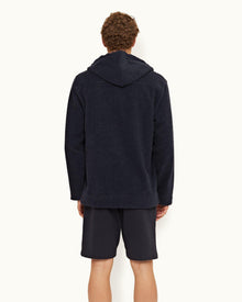 Night Iris Classic Fit Lounger Pile Towelling Hooded Sweatshirt | Night Iris