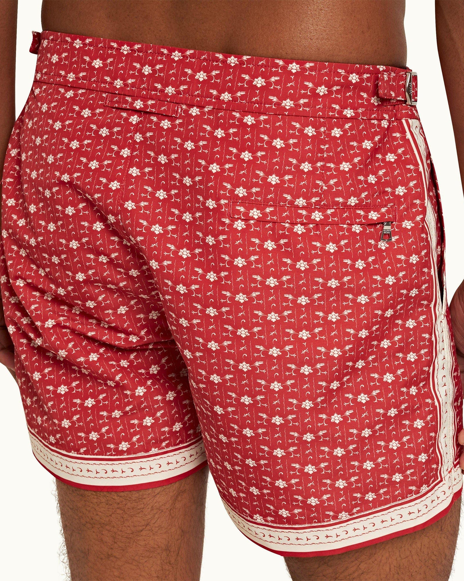 Vermillion/Sea Mist Bandana Shorter-Length Swim Shorts | Vermillion/Sea Mist