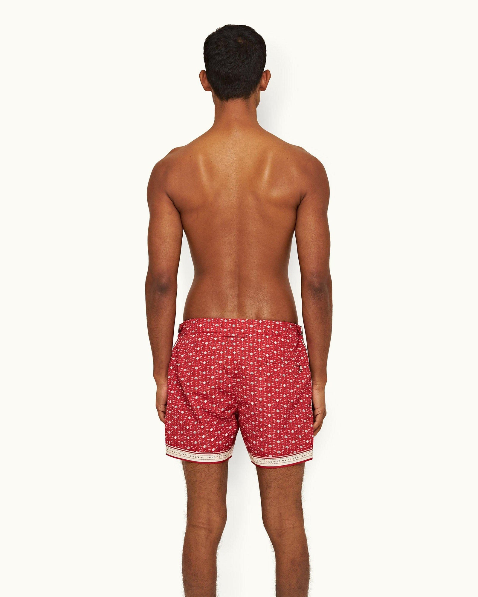 Vermillion/Sea Mist Bandana Shorter-Length Swim Shorts | Vermillion/Sea Mist