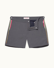 Setter Shorter-Length Concealed OB Tape Swim Shorts In Piranha Grey | Piranha Grey