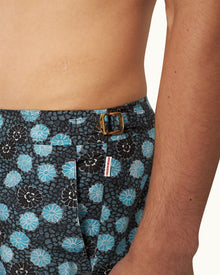 Setter Daisy Print Shorter-Length Swim Shorts In Springfield Blue | Springfield Blue