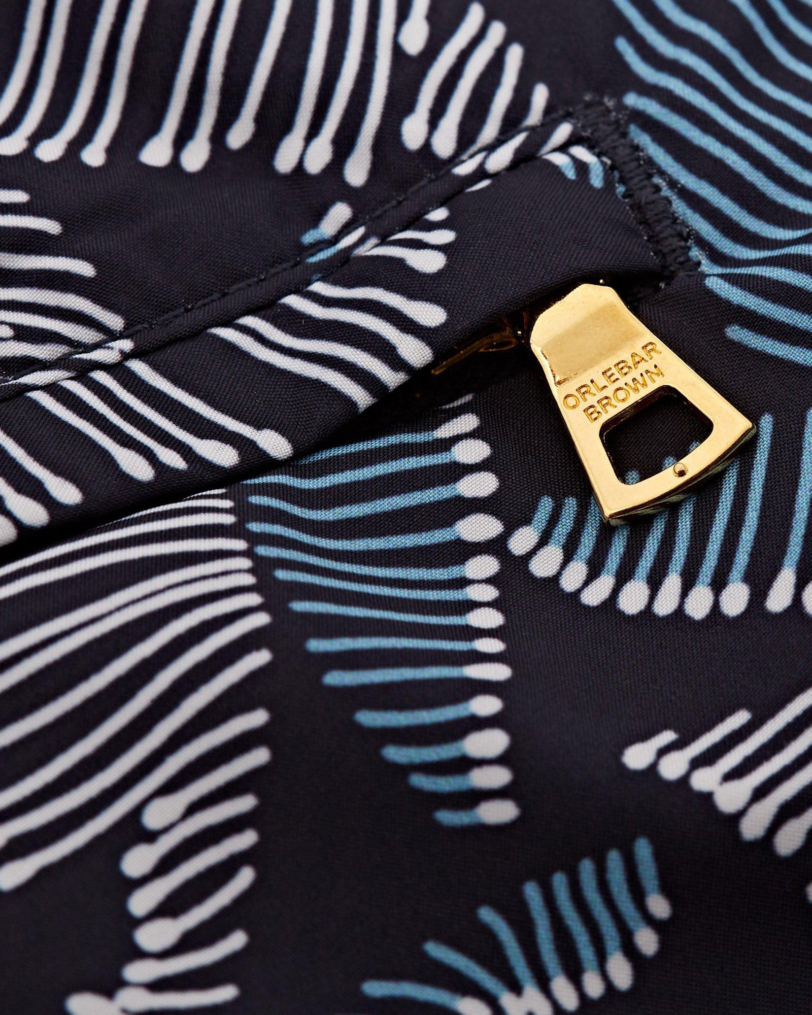 Setter Maya Blue/Navy Mantaro Print Shorter-Length Swim Shorts | Maya Blue/Navy