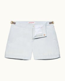 Light Sky Pool Shorter-Length Waist Tape Trim Swim Shorts | Light Sky Pool