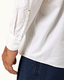 Shanklin White Easy Fit Cotton Overhead Shirt | White