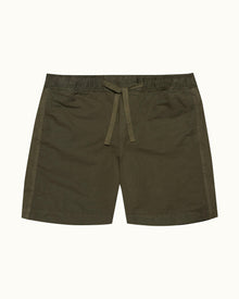 Palm Relaxed Fit Garment Dye Cotton-Linen Shorts | Palm