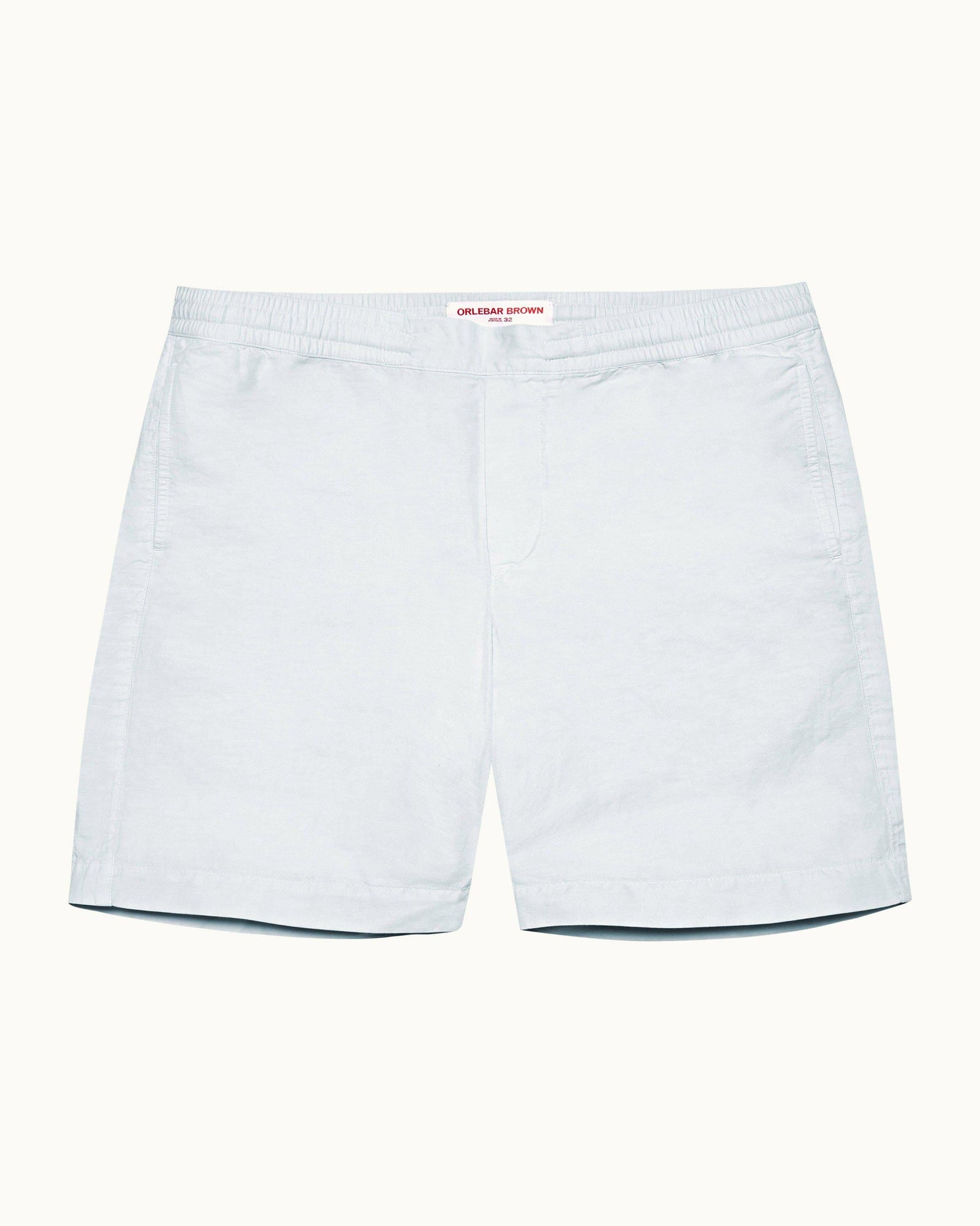 Serenity Blue Relaxed Fit Side Panel Cotton-Linen Shorts | Serenity Blue