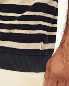Night Iris/Matchstick Classic Stripe Cotton Towelling T-Shirt | Night Iris/Matchstick