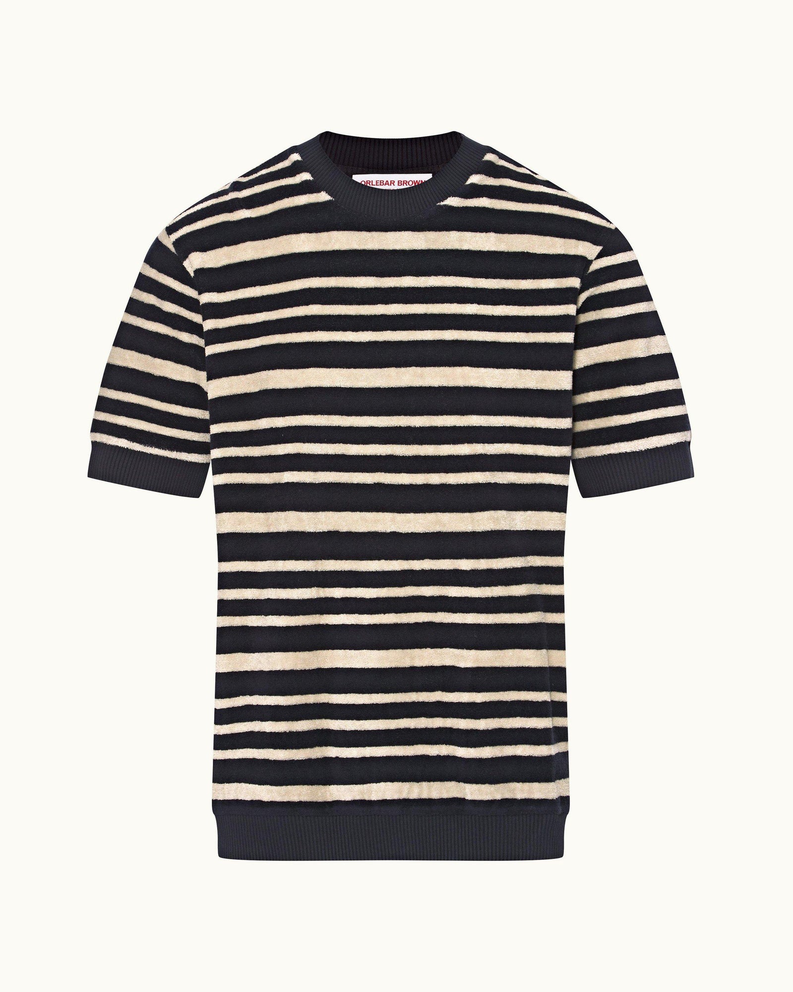 Night Iris/Matchstick Classic Stripe Cotton Towelling T-Shirt | Night Iris/Matchstick
