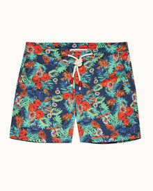 Multi Anemone Drawcord Mid-Length Swim Shorts | Multicolour