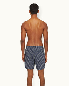 Dark Sapphire/Sea Mist Bandana Drawcord Mid-Length Swim Shorts | Dark Sapphire/Sea Mist