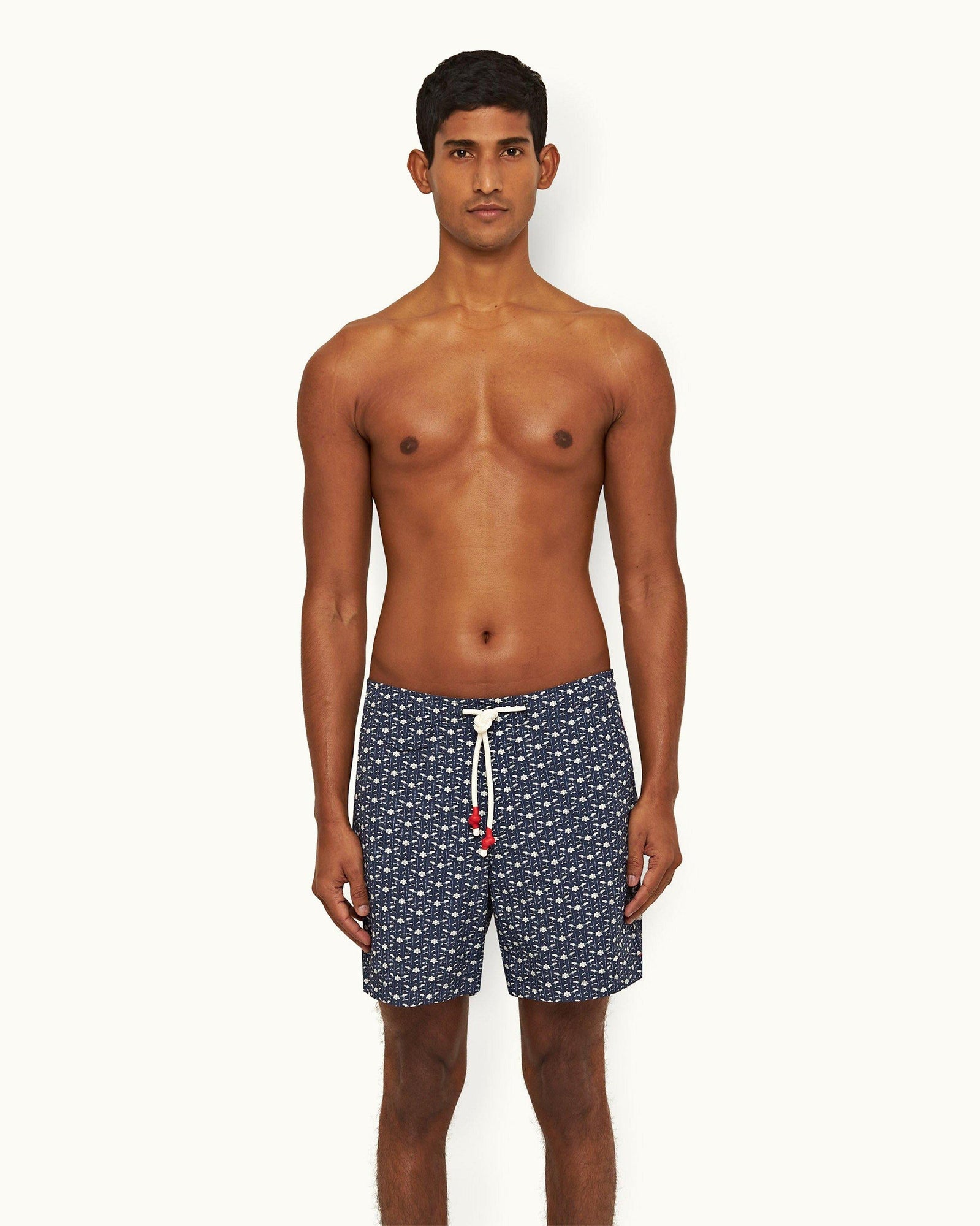 Dark Sapphire/Sea Mist Bandana Drawcord Mid-Length Swim Shorts | Dark Sapphire/Sea Mist