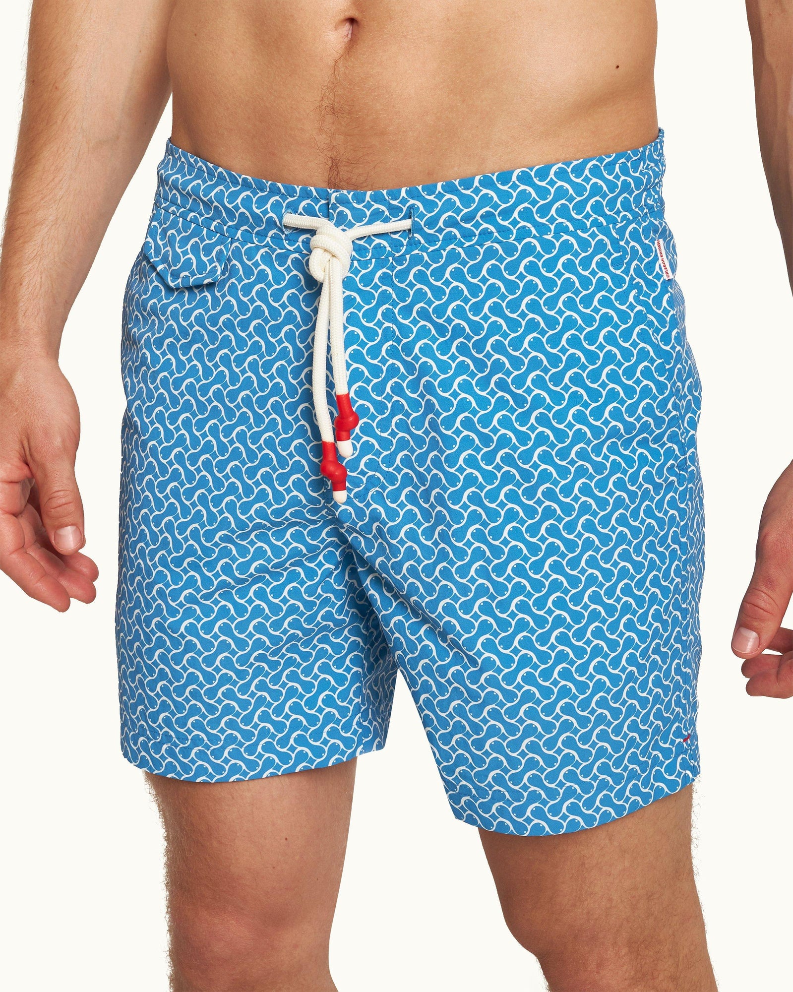 Standard Tidal Geometric Mid-Length Drawcord Swim Shorts | Tidal
