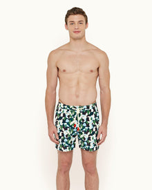 Standard Racing Green/Horizon Blue Moissan Mid-Length Drawcord Swim Shorts | Racing Green/Horizon Blue