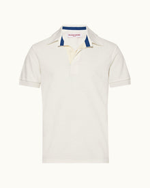 Sea Mist Classic Fit Short-Sleeve Pique Towelling Polo Shirt | Sea Mist