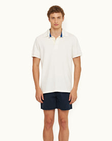Sea Mist Classic Fit Short-Sleeve Pique Towelling Polo Shirt | Sea Mist
