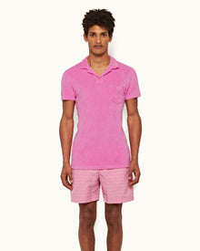 Terry Towelling Candy Tailored Fit Towelling Resort Polo Shirt | Candy