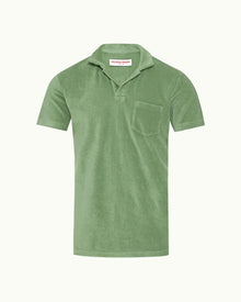 Terry Towelling Fresh Lawn Tailored Fit Organic Cotton Towelling Resort Polo Shirt | Fresh Lawn